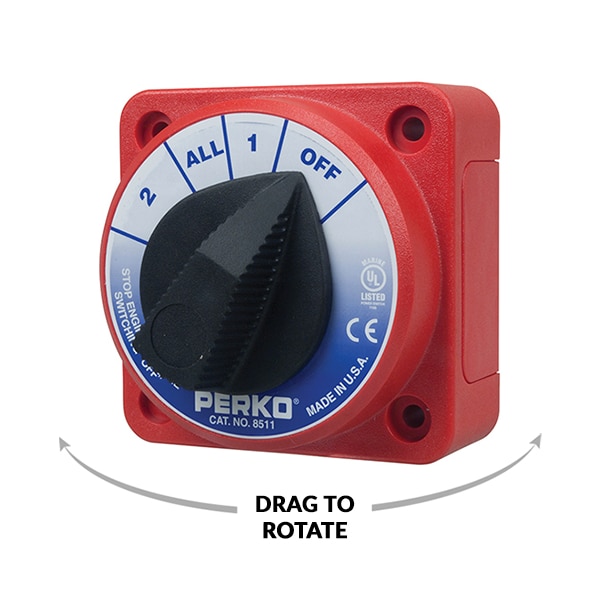 Perko 8503DP Medium Duty Battery Selector Switch With Alternator Field Disconnect